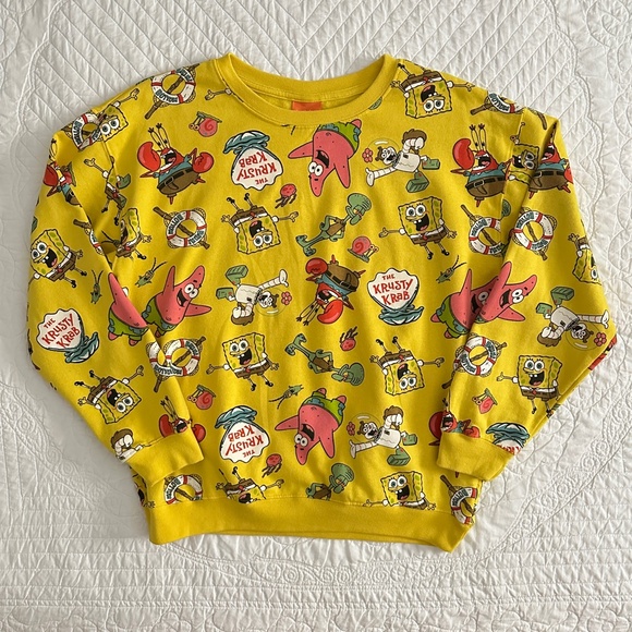 Rare SpongeBob SquarePants All Over Print Graphic Sweatshirt Crewneck - Picture 10 of 10